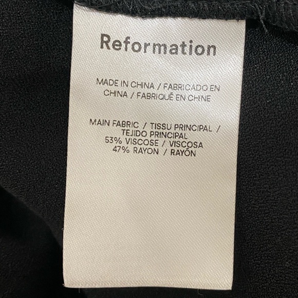 Reformation Ballari Off Shoulder Midi Dress Black - Picture 7 of 7